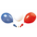 Luftballons einfarbig rot-wei-blau, 30 Stck