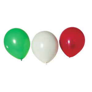 Luftballons grn/wei/rot, 30 Stck