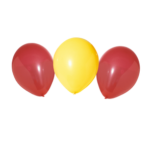 Luftballons einfarbig, rot-gelb, 30 Stck