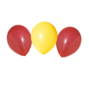 Luftballons einfarbig, rot-gelb, 30 Stck