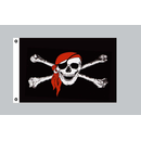Fahne Pirat mit roter Mtze