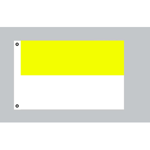 Fahne gelb wei, Stoff, 150 x 90 cm