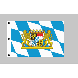 Fahne Bayern mit Wappen & Lwen XXL