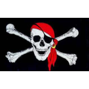 Fahne Pirat mit roter Mtze XXL