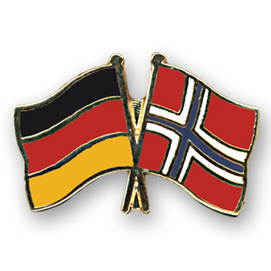 Freundschaftspin Norwegen Deutschland