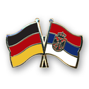 Freundschaftspin Serbien Deutschland