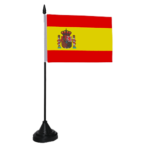Tischfahne Spanien mit Wappen