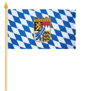 Stockfahne Bayern mit Wappen