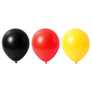 Luftballons einfarbig schwarz/rot/gelb