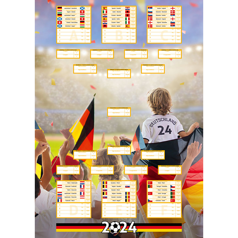 Spielplan EM 2020 als Poster, 4,64