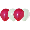 Luftballons einfarbig, rot/weiß, 30 Stück