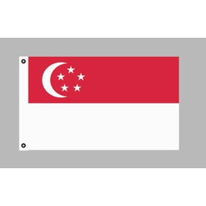 Fahne Singapur, Stoff, 150 x 90 cm