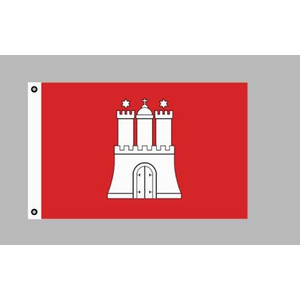 Hamburg, Flagge 150 x 90 cm, Polyester, Ösen