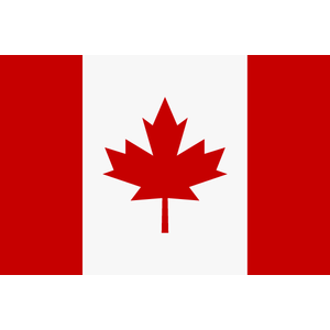 Fahne Flagge Kanada 30x45 cm mit Schaft 