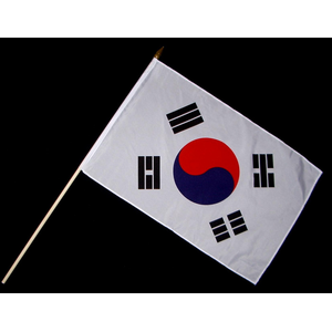 Stockfahne Südkorea, 45 x 30 cm