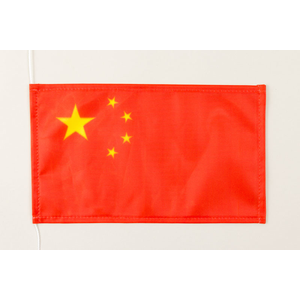 Tischflagge China, gesäumt, 15 x 25 cm