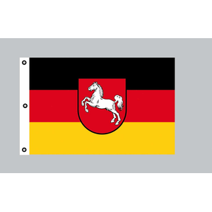 XXL Flagge Niedersachsen  250 x 150 cm mit Pferd Fahne 2,5 x 1,5 m Bundesland 