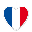 Hänger Frankreich Herz, klein